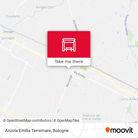 Anzola Emilia Terremare map