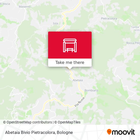 Abetaia Bivio Pietracolora map