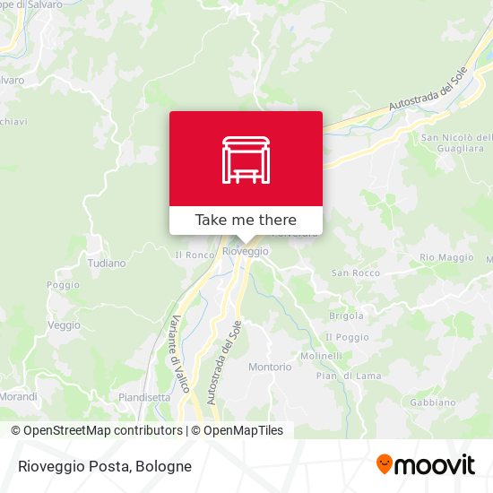 Rioveggio Posta map