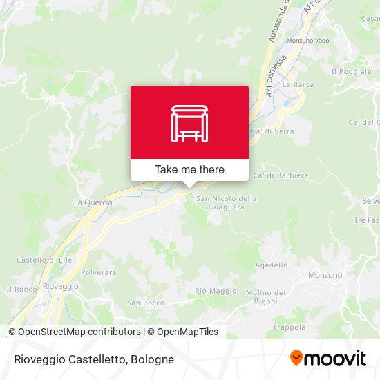 Rioveggio Castelletto map