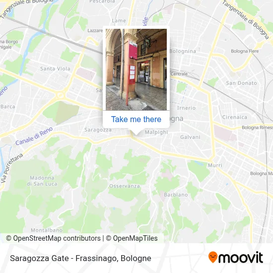 Saragozza Gate - Frassinago map