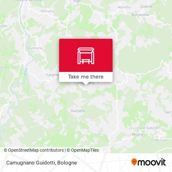 Camugnano Guidotti map