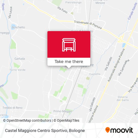 Castel Maggiore Centro Sportivo map