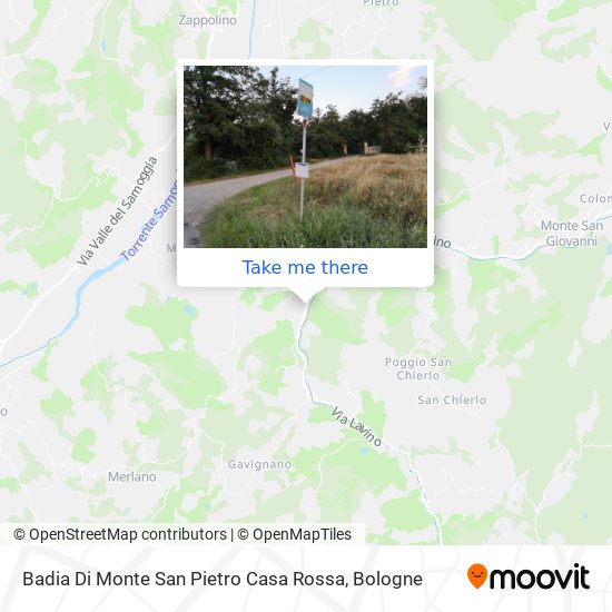 Badia Di Monte San Pietro Casa Rossa map