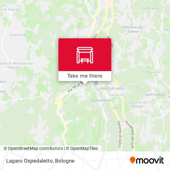 Lagaro Ospedaletto map