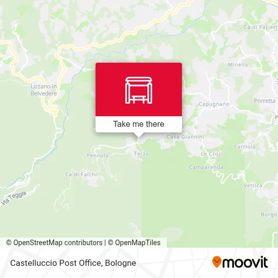 Castelluccio Post Office map