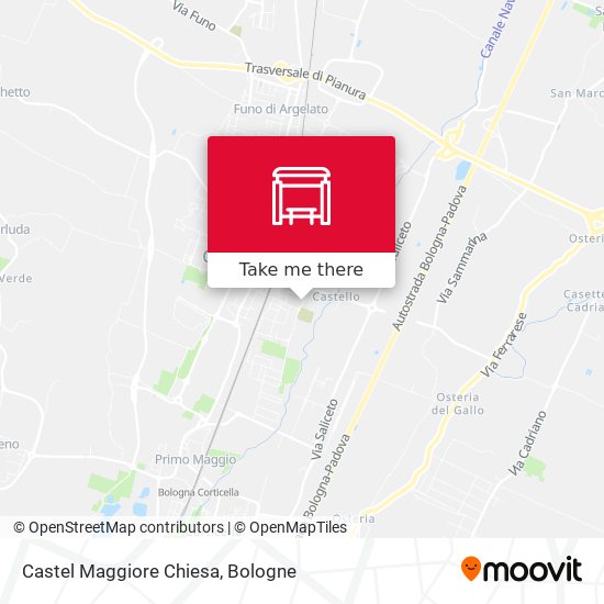 Castel Maggiore Chiesa map