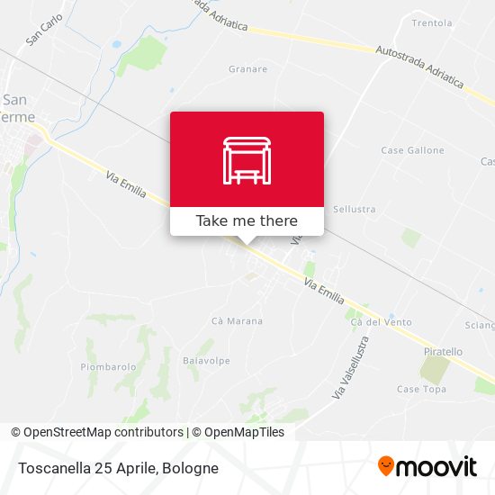 Toscanella 25 Aprile map