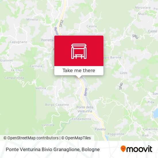 Ponte Venturina Bivio Granaglione map