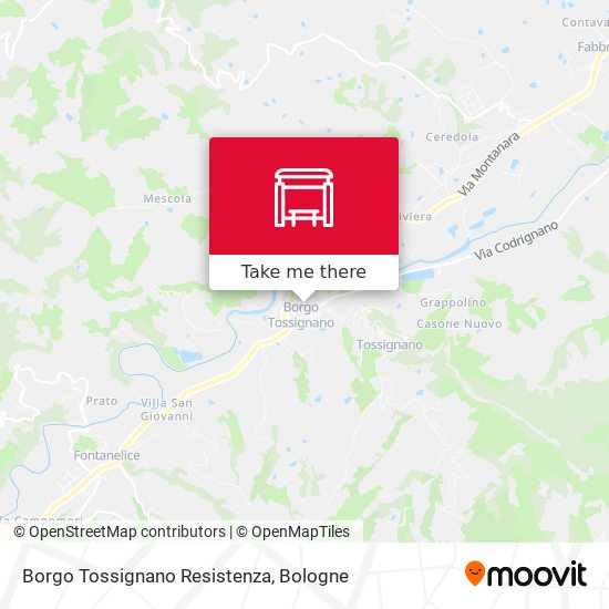Borgo Tossignano Resistenza map