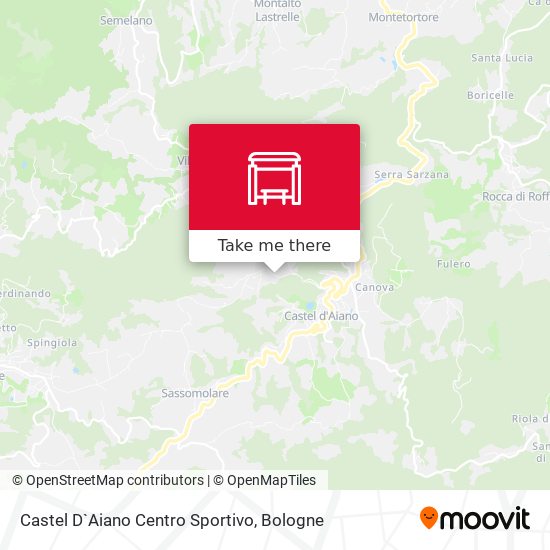 Castel D`Aiano Centro Sportivo map