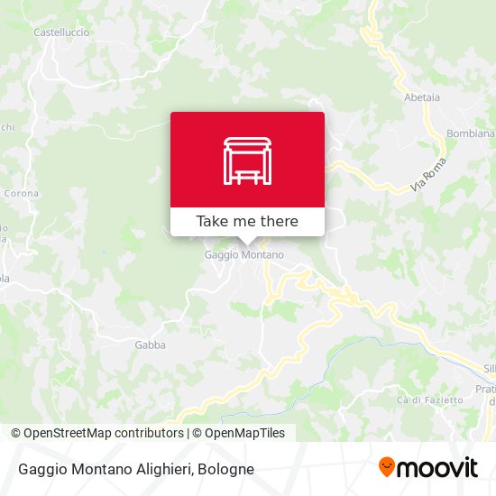 Gaggio Montano Alighieri map