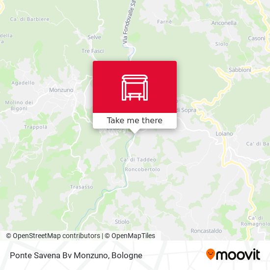 Ponte Savena Bv Monzuno map