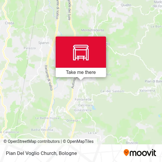 Pian Del Voglio Church map