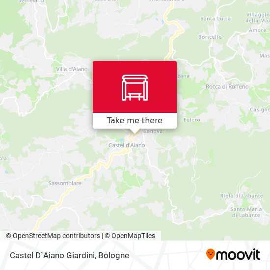 Castel D`Aiano Giardini map