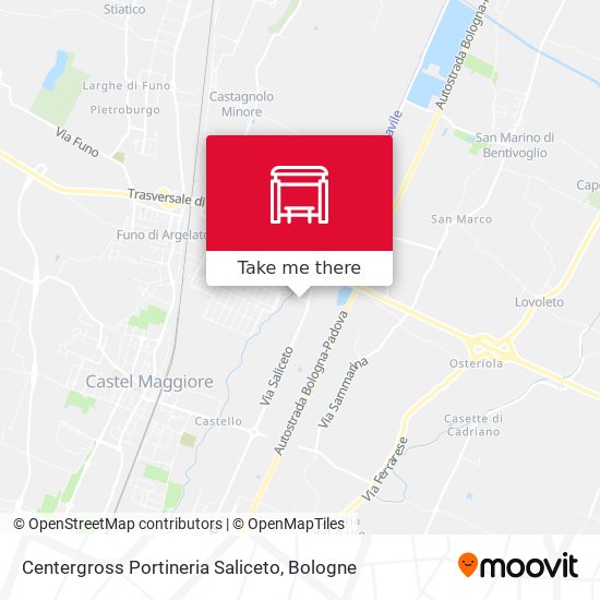 Centergross Portineria Saliceto map