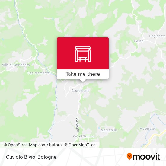 Cuviolo Bivio map