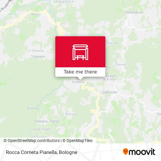 Rocca Corneta Pianella map