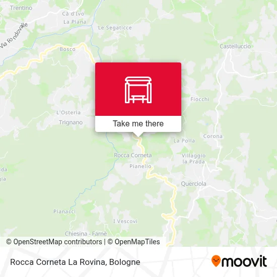 Rocca Corneta La Rovina map