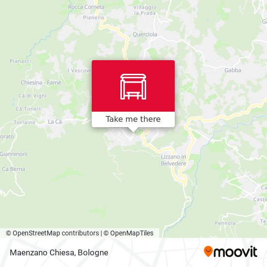 Maenzano Chiesa map