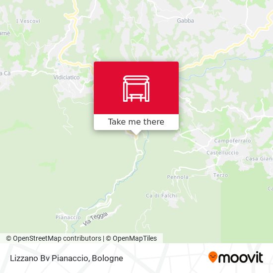 Lizzano Bv Pianaccio map
