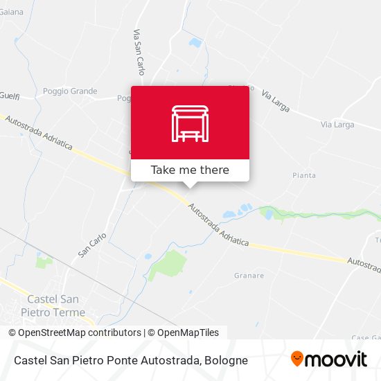Castel San Pietro Ponte Autostrada map