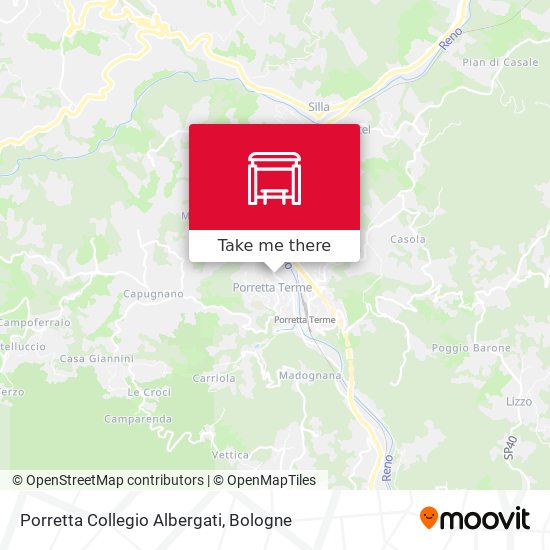 Porretta Collegio Albergati map