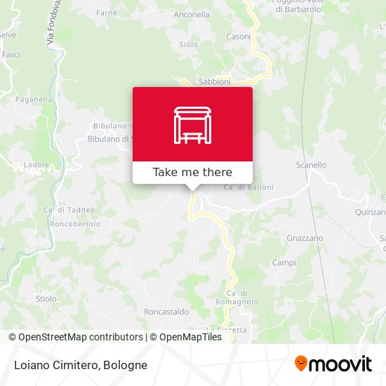 Loiano Cimitero map
