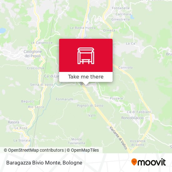 Baragazza Bivio Monte map