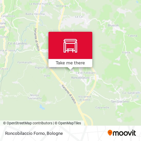Roncobilaccio Forno map
