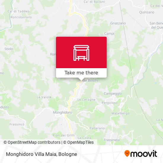 Monghidoro Villa Maia map