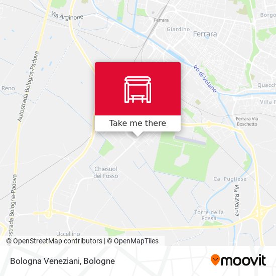 Bologna Veneziani map