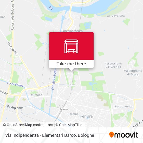 Via Indipendenza - Elementari Barco map