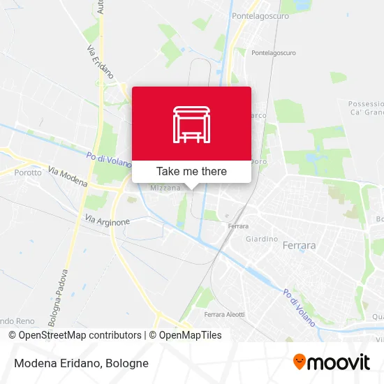 Modena Eridano map