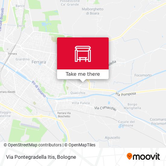 Via Pontegradella Itis map