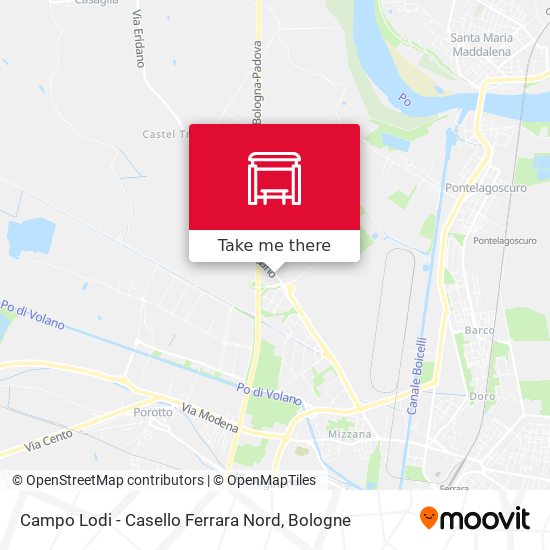 Campo Lodi - Casello Ferrara Nord map