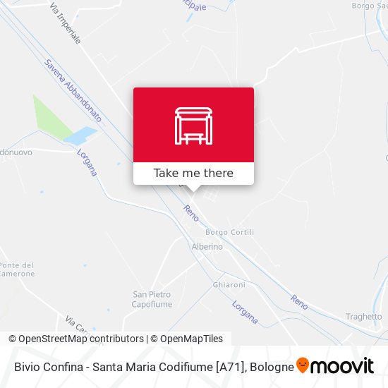 Bivio Confina - Santa Maria Codifiume [A71] map