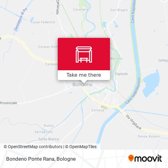 Bondeno Ponte Rana map