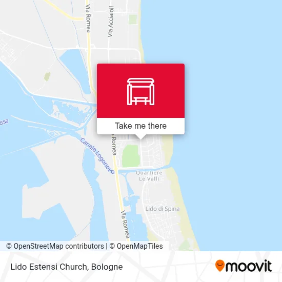 Lido Estensi Church map
