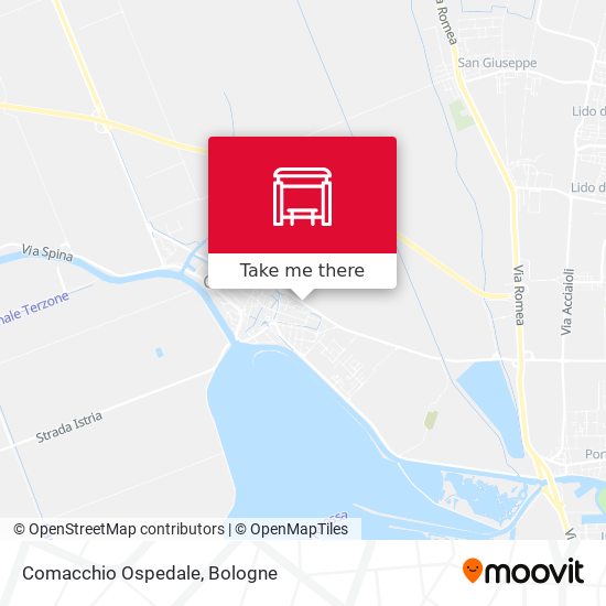 Comacchio Ospedale map