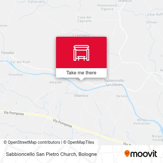 Sabbioncello San Pietro Church map