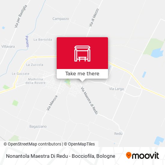 Nonantola Maestra Di Redu - Bocciofila map