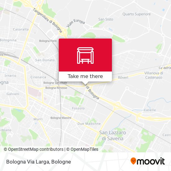 Bologna Via Larga map