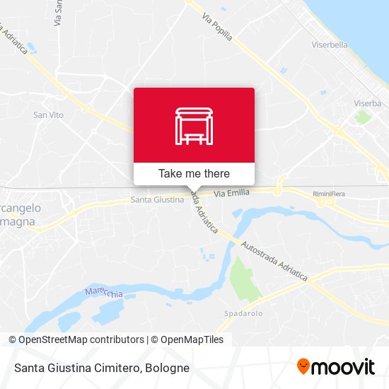 Santa Giustina Cimitero map