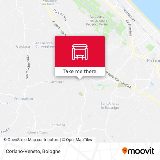 Coriano-Veneto map