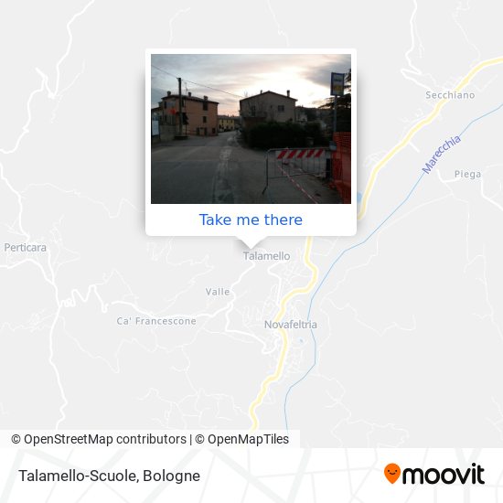 Talamello-Scuole map