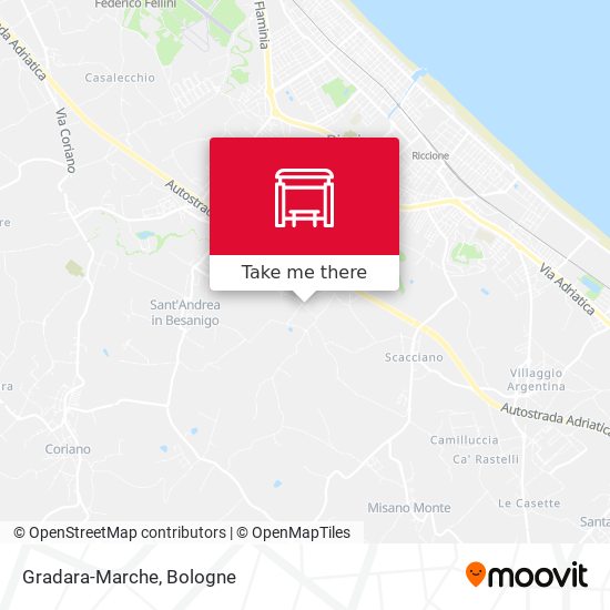 Gradara-Marche map