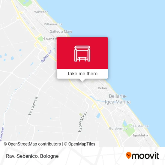 Ravenna-Sebenico map