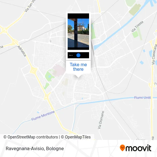 Ravegnana-Avisio map