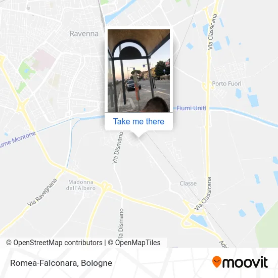 Romea-Falconara map